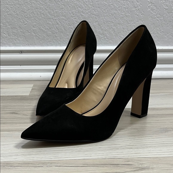 Jessica Simpson Kivela Pump Elegant Black Womens Heels Slip On Pointed Toe Sz 9M - Picture 1 of 12